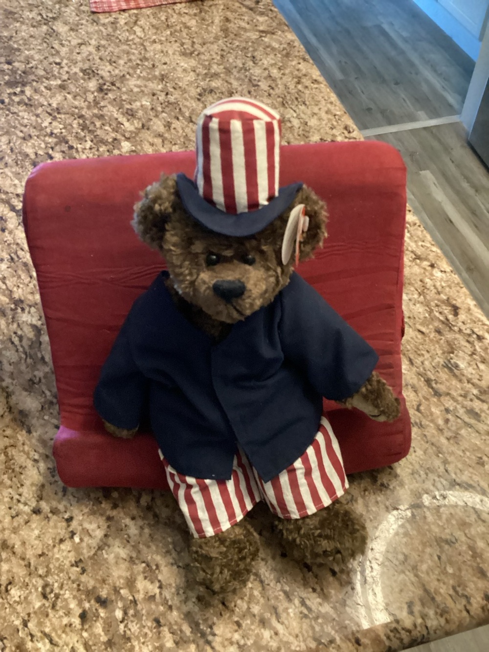 TY beanie baby uncle Sam bear
